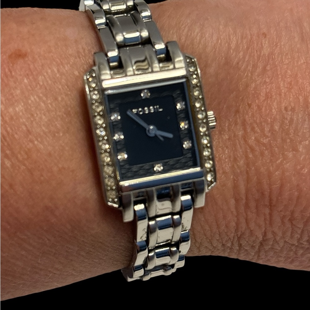 Fossil Black Dial Ladies Watch 6-3/4”